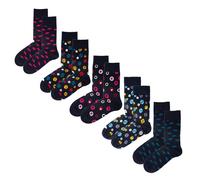 JEMSOX Men's Spot the Fox - 5 Pack Multi-Design Soft Cotton Socks | Size: 7-11 JEMSOX Multicolor 7-11
