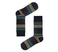 Jemsox Multi Stripe Mens Socks - Organic Cotton Comfort Top - Green - Large / Eur 43-46 / UK 9-12