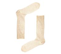 Jemsox Oatmeal Marl Recycled Rib Mens Socks | Eco-Friendly & Cosy - Ivory - Medium / Eur 37-42 / UK 6-8