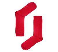 Jemsox Plain Comfort Welt Organic Cotton Mens Socks | Soft Flat Knit & All-Day Comfort - Red - Medium / Eur 39-43 / UK 6-9