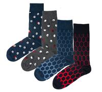 Jemsox The Impeccable Collection - 4-Pack Luxury Organic Cotton Men’s Socks - One Size 9-11 - One Size (7-11)