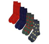 Jemsox The Rebel Collection Patterned Socks, Size 7-10.5, 4-Pack