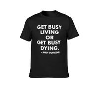 JemTo Trgdhj Get Busy Living Shawshank Redemption T-Shirt Black XXL