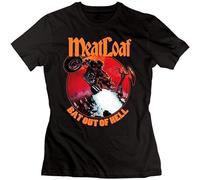 JemTo Womens Classic Meat Loaf Bat Out of Hell Tshirt T-Shirt Black XXL