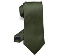 JEMYGINS 3.15" Olive Green Tie Wedding Business Silk Necktie for Men (8cm)