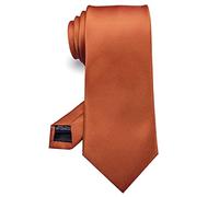 JEMYGINS Hand-Sewn Tie for Men - Work Party Father's Day, Sunset Orange, M