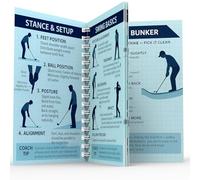 Jemzio Golf Tip Reference Cards - Pocket Golf Guide for Beginners & Advanced Players - Golf Cheat Sheet & Shot Survival Guide - Golf Accessories for Father's Day