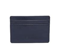 JEN & CO. Charlee Women's Small High Gloss Wallet Credit Card Holder Vegan Leather, Navy, Minimalist