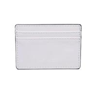 JEN & CO. Charlee Women's Small High Gloss Wallet Credit Card Holder Vegan Leather, Off White, Minimalist