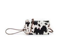 JEN & CO. Riley Leopard Small Crossbody Bags Vegan Leather Wristlet Wallets Clutch Purses Shoulder Handbag for Women, Cow-white, One Size