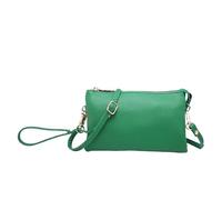 Jen & Co. Riley Vegan Leopard Crossbody, Emerald, 9 x 5