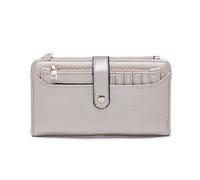 JEN & CO. Women's Wallet Clutch Credit Card Holder With Zip Change Pocket Vegan Leather, Gold