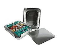 Jena 12 Pack Large Foil Trays & Lids (pack of 2)