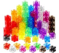 Jenaai 100 Pcs Linking Cubes Plastic Math Cubes Manipulative Counting Blocks STEM Snap Blocks Connecting and Counting for Early Math and Construction, Homeschool Preschool Supplies(Stylish)