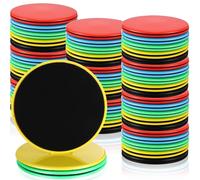 Jenaai 20 Pairs Core Sliders for Working Out Bulk Dual Sided Workout Disc Gifts for Group Training Classes Fitness Slider for Stability Ab Legs Full Body Fit Gym Carpet Hardwood FloorFoot (5 Colors)