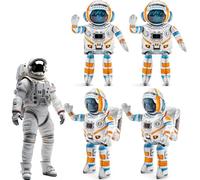 Jenaai 4 Pcs 53 Inch 4d Standing Inflatable Spaceman Astronaut Balloons, Large Inflatable Astronaut Toys Outer Space Balloon Party Decorations for Galaxy Planet Theme Birthday Party Supplies