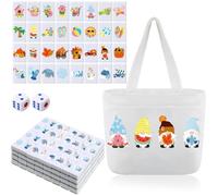 Jenaai 4 Players Mahjong Block Set 128 Green Tiles with Different Holiday Patterns Portable Mahjong Tiles Set with a Carry Bag for Holiday Mah Jong Game Gifts, 1.18 Inches