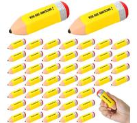 Jenaai 50 Pcs Back to School Gifts for Students Motivational Pencil Stress Balls You are Awesome Squeeze Balls Funny Mini Stress Relief Toy for Teacher Coworkers Employee Prizes Reward