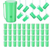 Jenaai 50 Pcs Mini Air Horn 3 Inch Noisemakers for Sporting Events Fun Stadium Loud Noise Maker Blow Horn Noise Whistle with Lanyard for Birthday Party Graduation Celebrations Goodie Bag (Green)