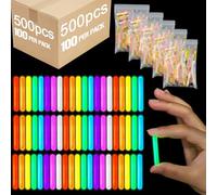 Jenaai 500 Pcs Fishing Glow Sticks Bulk for Bobbers Mini Glow Stick Rod Tip for Fishing Poles Small Glow Sticks for Night Fish Easter Eggs Easter Basket Stuffer(1.5 Inch,Multicolor)