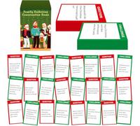 Jenaai English Style Christmas Party Games Holiday Family Card Game for Party with 180 Challenge and Question Cards Stocking Suffer Christmas Evening Chat Starter