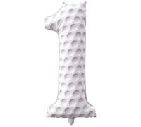 Jenaai Golf Number 1 Balloons 40 Inch White Golf Balloons Party Decorations for Hole in One First Birthday Decorations Backdrop Sports Retirement Celebration Supplies