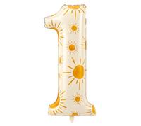 Jenaai Sun Number 1 Balloon First Trip Around the Sun Decorations, 1st Boho Here Comes the Son Baby Shower Balloon Decor for First Birthday Anniversary Celebrations Sunny Party Decorations