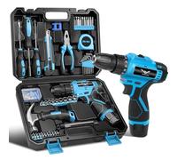 JENABOM Tool Kit: 146-Piece DIY Set with 12V Cordless Drill, Electric Drills & Hand Tools for Home