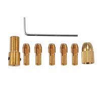 Jenbnoau 8Pcs 0.5-3mm Small Electric Drill Bit Collet Mini Twist Chuck Tool Kit