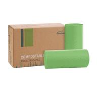 JENCENBIO Compostable Bin Liners, 30 Liter, Extra Thick, 23 Micron Food scrap waste bags with US BPI ASTM D6400 and Europe OK compost HOME Certified