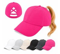 Jenck Women's Quick Dry Criss-Cross Ponytail Baseball Cap Breathable UPF 50 Sun Protection Adjustable Buckle Outdoor Sport Hat for Hiking Running Camping Travel Daily Wear