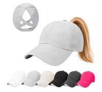 Jenck Women's Quick Dry Criss-Cross Ponytail Baseball Cap Breathable UPF 50 Sun Protection Adjustable Buckle Outdoor Sport Hat for Hiking Running Camping Travel Daily Wear