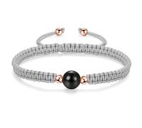 JENDEAR SHINE Agate Braided Bracelet for Women, 8mm Natural Agate and Hand Braided Rope Chain, Couple Friendship Gift Handmade Jewelry