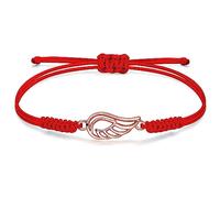 JENDEAR SHINE Angel Wings Bracelet for Women Girls, Hand Braided Rope Guardian Angel Bracelet, Birthday Friendship Gifts for Women Girls Sisters Friends