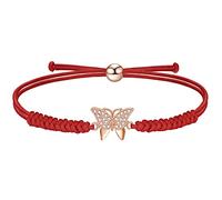 JENDEAR SHINE Butterfly Bracelet for Women, Hand Braided Rope Zirconia Charm Bracelet, Christmas Mother's Day Birthday Gifts For Wife Mom Ladies