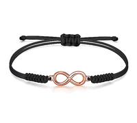 JENDEAR SHINE Infinity Bracelet for Women, Hand Braided Rope Infinity Charm Bracelet, Valentine's Day Mother's Day Birthday Jewelry Gift