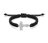 JENDEAR SHINE Thor's Hammer Men's Bracelet Made of 925 Silver Adjustable Handwoven Rope Chain Vintage Men's Bracelet