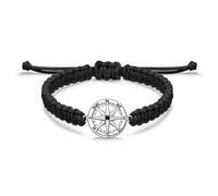 JENDEAR SHINE Viking Bracelet for Men 925 Silver Adjustable Hand-Woven Rope Chain Vintage Men's Bracelet Gift, 25.2 cm, Silver