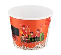 Jenell, Modern Style Reusable Plastic Popcorn Containers/Popcorn Bowls Set for Movie Theater Night (Popcorn Football TV)