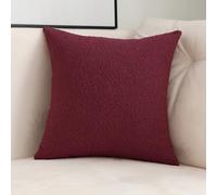 Jeneoo Burgundy Red Decorative Square Thick Throw Pillow Covers Fine Textured Boucle Couch Cushion Cases for Sofa Livingroom Decor, Set of 1, 26 x 26 Inch