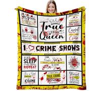 Jengehta True Crime Lovers for Women Gift Throw Blankets 50"X 60" (50" X 60", True Crime)