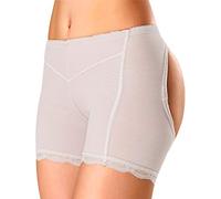 Jengo Butt Lifter Panties Butt Enhancer Underwear Hip Booty Lifter Shaper for Women Butt Lifting Boy Shorts Enhancer Shapewear (Nude with lace, X-Large)