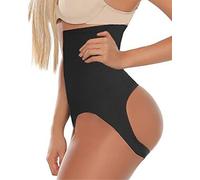 Jengo Butt Lifter Shapewear Body Shaper Hip Enhancer High-Waist Tummy Control Knickers Lifting Panties Underwear for Women (Black, Medium-Large)