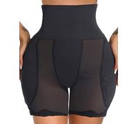Jengo Fake Hip Pads Hip Enhancer Knickers Butt Pads Shaper Butt Lifter Pants Padded Dip Shapewear Underwear Tummy Control (X-Large, Black)