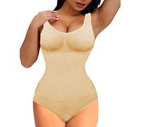 Jengo Full Body Shaper for Women Tummy Control Shapewear Bodysuits Slimming Bodysuit for Women Shaping Girdles Waist Trainer (Nude, Large)