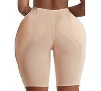 Jengo Hip Pads Fake Butt Padded Underwear Hip Enhancer Shapewear Crossdressers Butt Lifter Pants Pads Panties Knickers Women (Nude, 2X-Large)