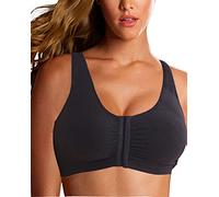 Jengo Post Surgical Bra - Front Closure, Sports Bra, Mastectomy Bra, Wirefree for Women - Black