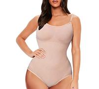 Jengo Shapewear Bodysuit for Women Tummy Control Body Suit Full Body Shaper Slimming Push Up Fajas Leotard Jumpsuit Tops (Nude), 3XL