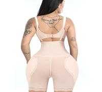 Jengo Women Butt Lifter Padded Pants Hip Enhancer Pads Underwear Shorts Shapewear Tummy Control Knickers Body Shaper Lift Beige