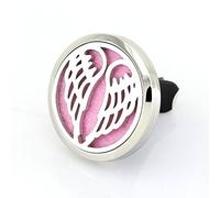 Jenia 316L Surgical Stainless Steel Car Aromatherapy Essential Oil Diffuser Locket With Vent Clip